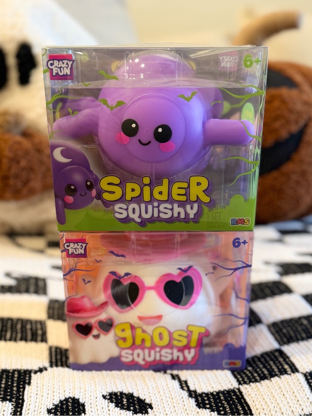2026 Halloween RMS Crazy Fun Spider and Ghost Squishies